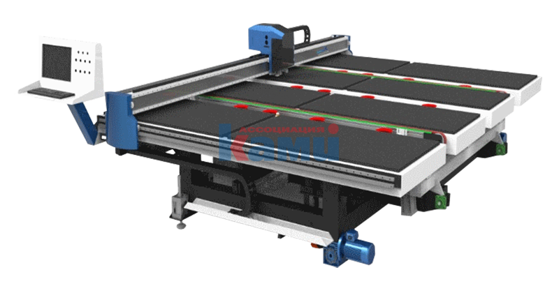 Automatic CNC Tables for Straight-Line and Shape Glass Cutting JET Glass. Models JKM 2420, JKM 3826, JKM3829